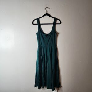Reformation Rou Knit Midi Dress Women's Size Large In Emerald